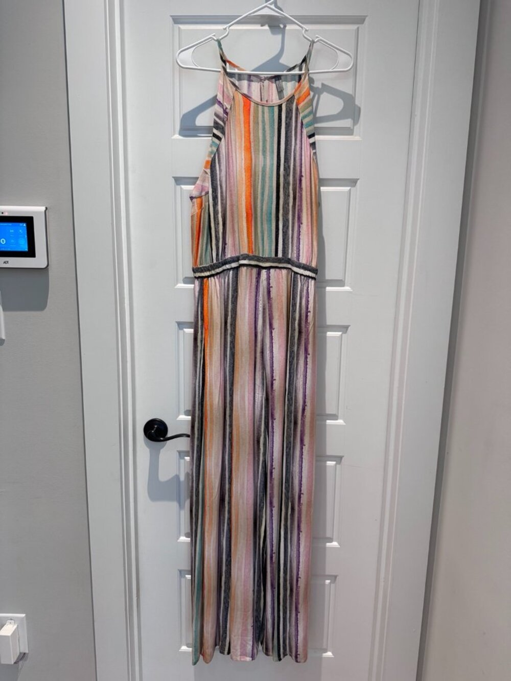 NWT Anthropologie Bl^nk Gallery Row Wide Leg Jumpsuit XL Multi Stripe